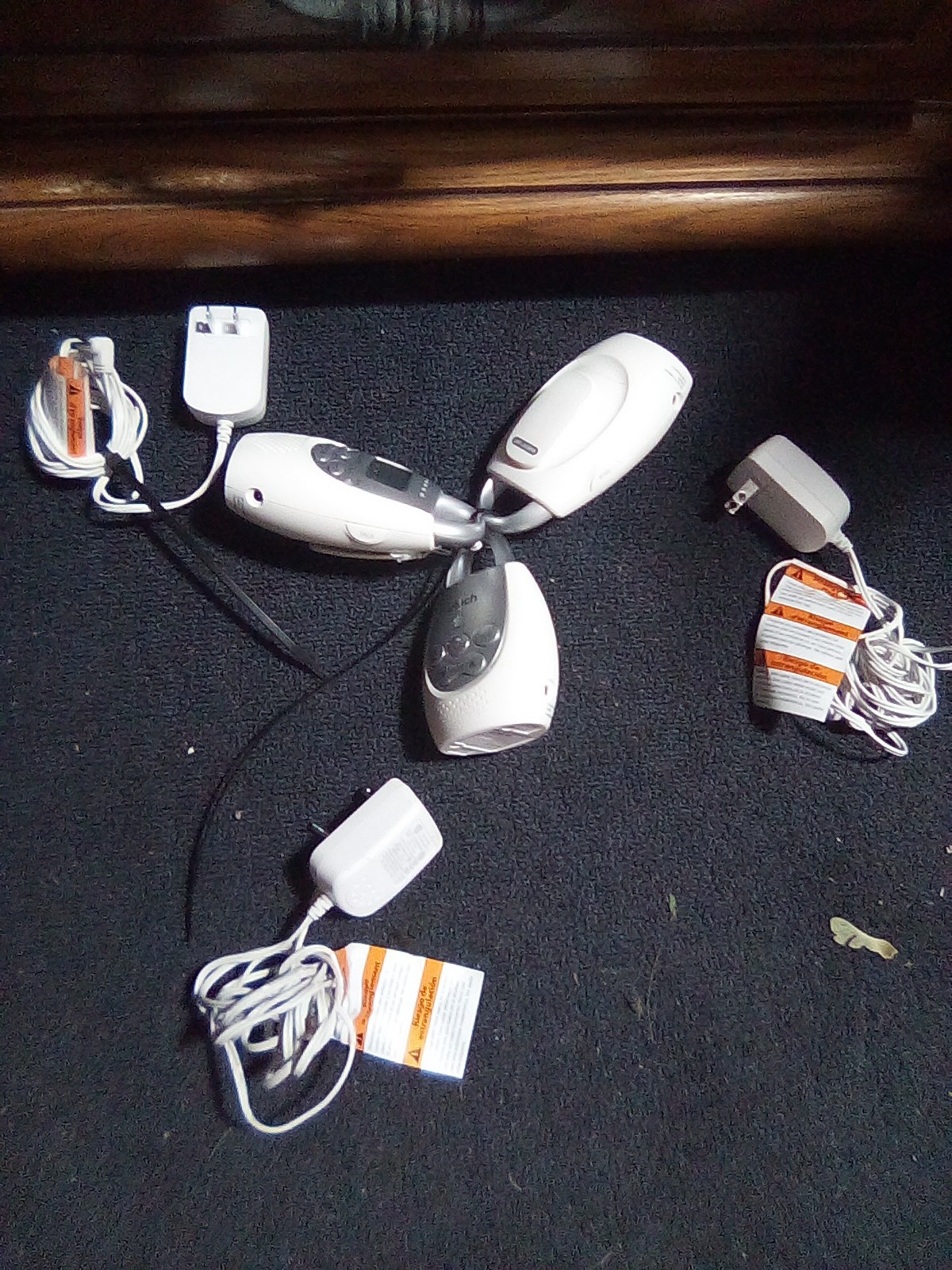 VTech listening baby monitor units.