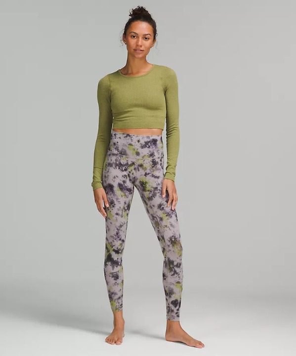 lululemon Align™ High-Rise Pant 28 Radial Tie Dye Mauve Grey Multi Sz 18