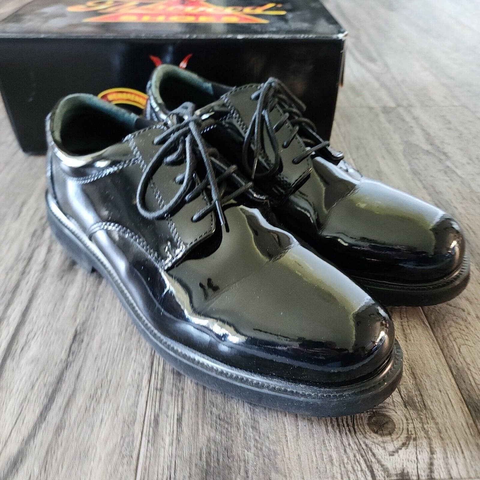 Thorogood patent shop leather boots