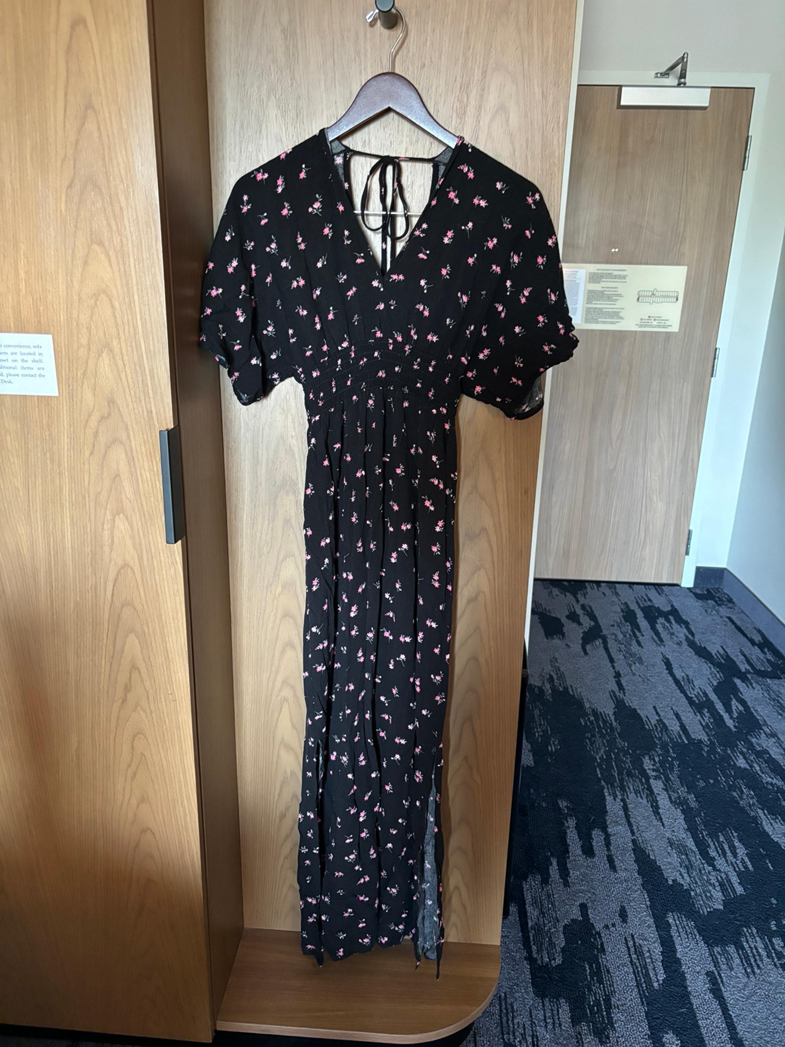 Black floral maxi dress