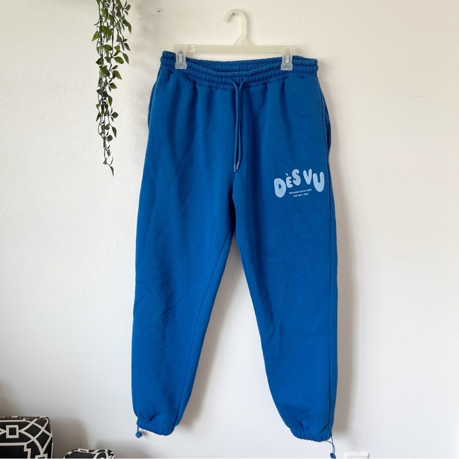 Des Vu Bubble Cuffed Sweatpant Joggers Sz L