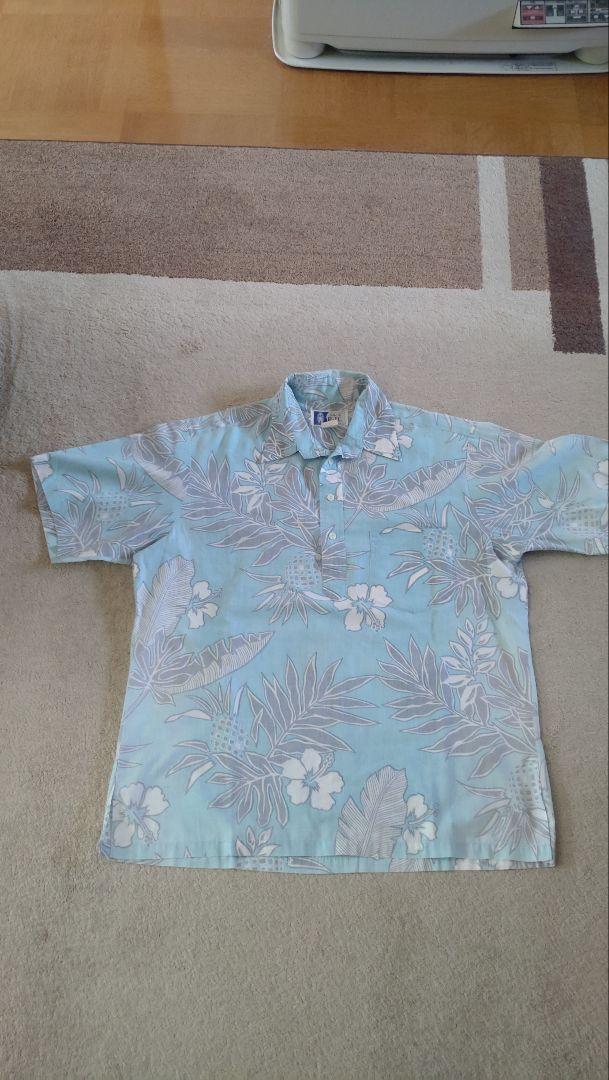 RJC Made in USA Vintage Light Blue Hawaiian Aloha Shirt