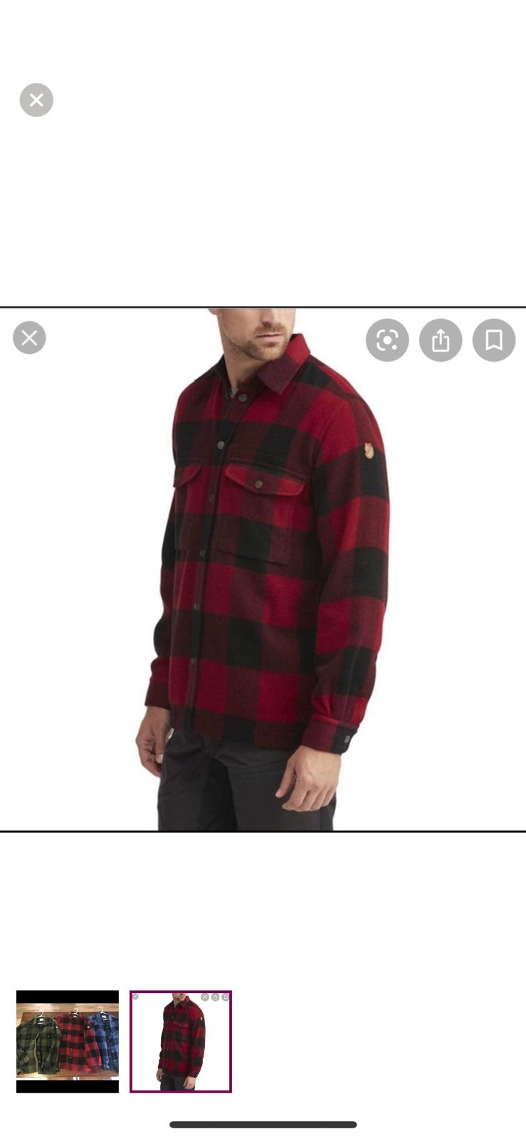 Fjallraven Canada Shirt Buffalo Plaid Heavyweight Flannel - Medium