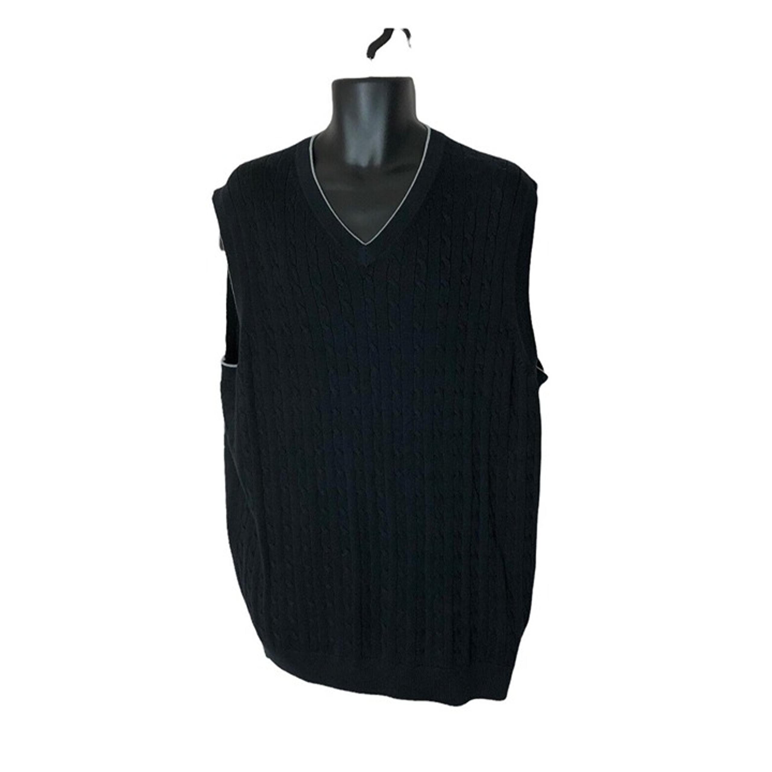 Sportswear Sweater Vest Mens Size 2XT V Neck Knit Navy Blue - Cypress Links