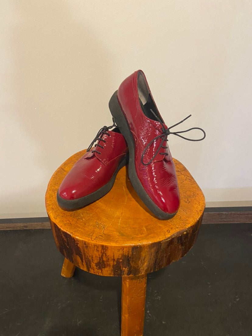 Robert Clergerie red patent leather oxford