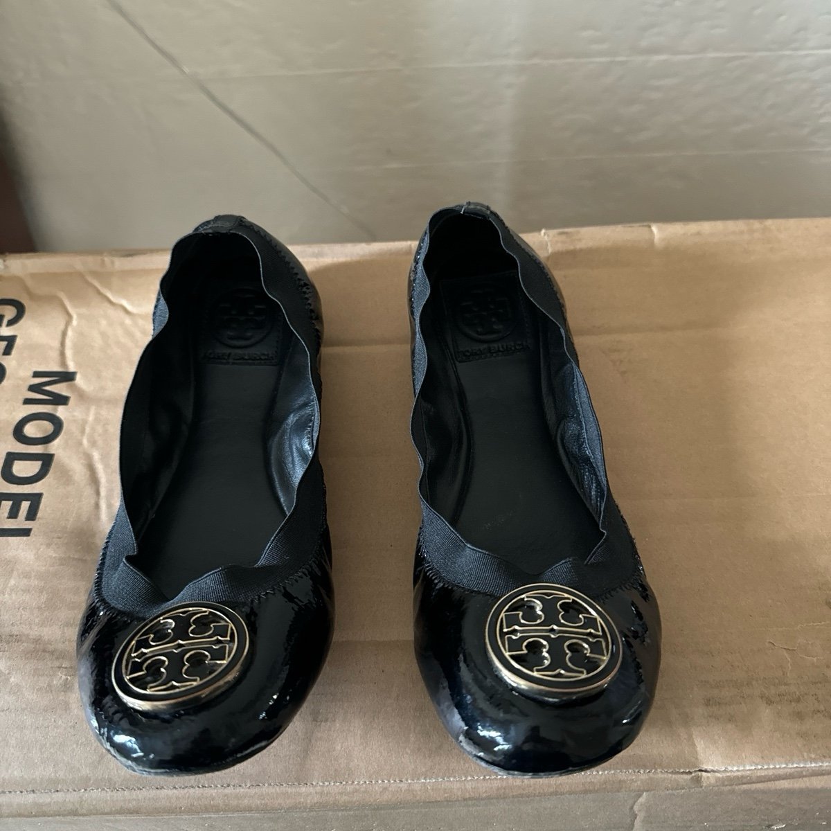 Tory Burch patent leather Caroline flats