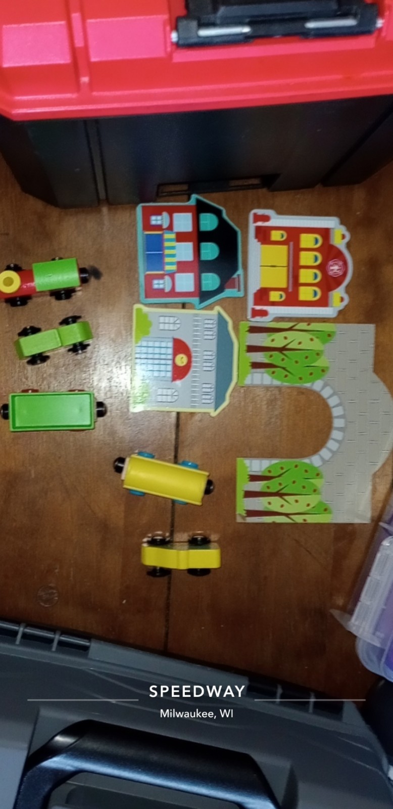 Wooden train set