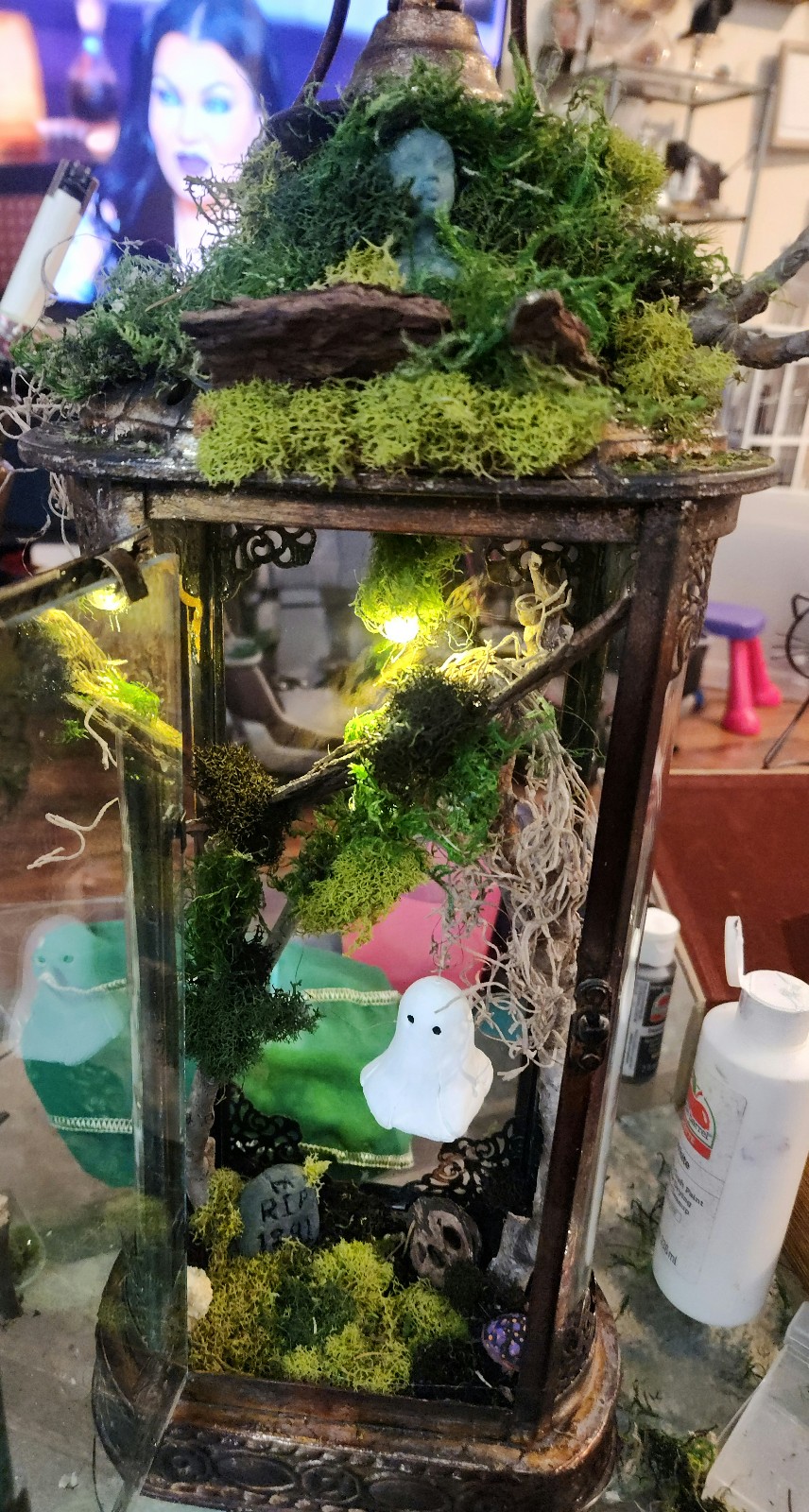Creepy lamp artist custom made