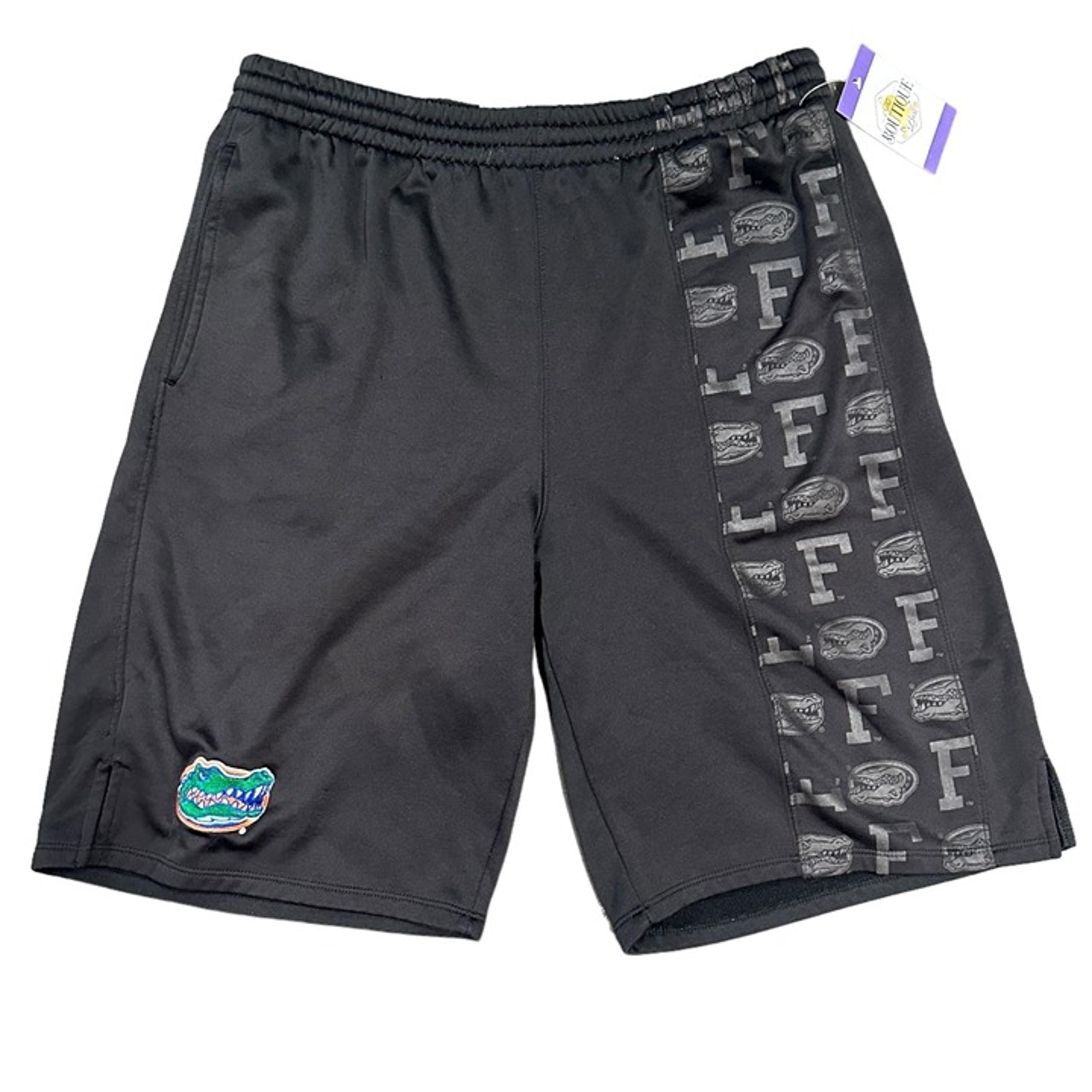 Champs Mens Black University of Florida Athletic Basketball Shorts Gators UF
