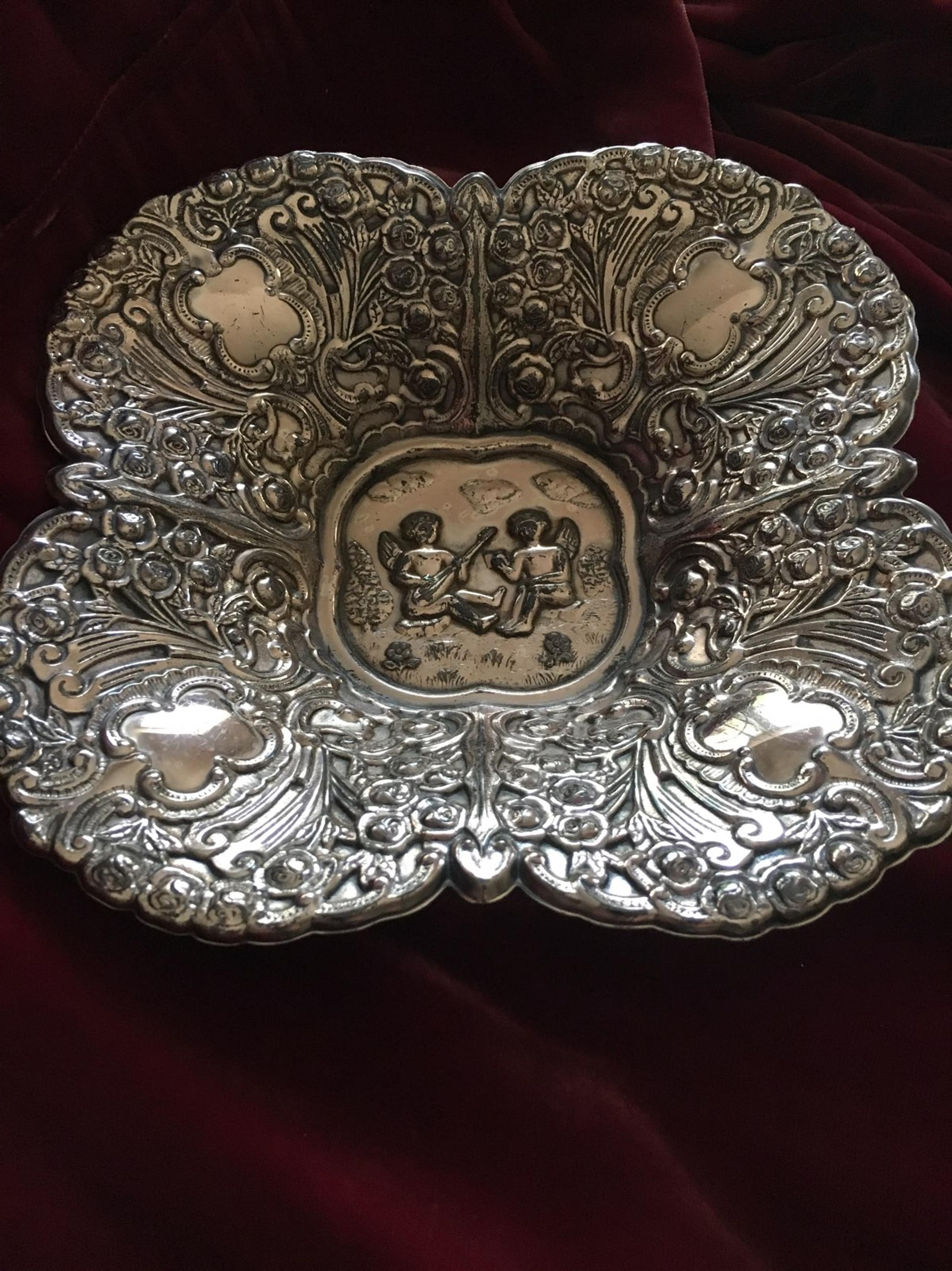 Silveplate Dish w/Angels
