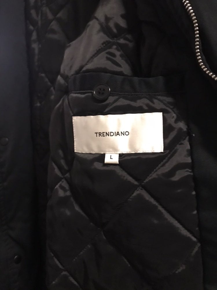 Trenliano Mens Black Trench Coat