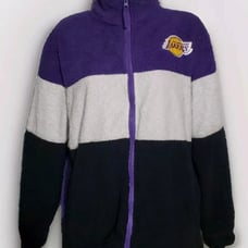 Los Angeles Lakers NBA Fleece Jacket Purple Women's Size Medium