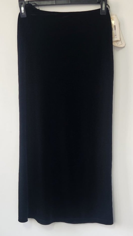 Vintage Scott McClintock Long Pencil Skirt Side Slit Black Size 4 NWT