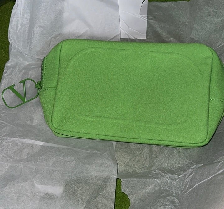 New! Valentino green travel pouch