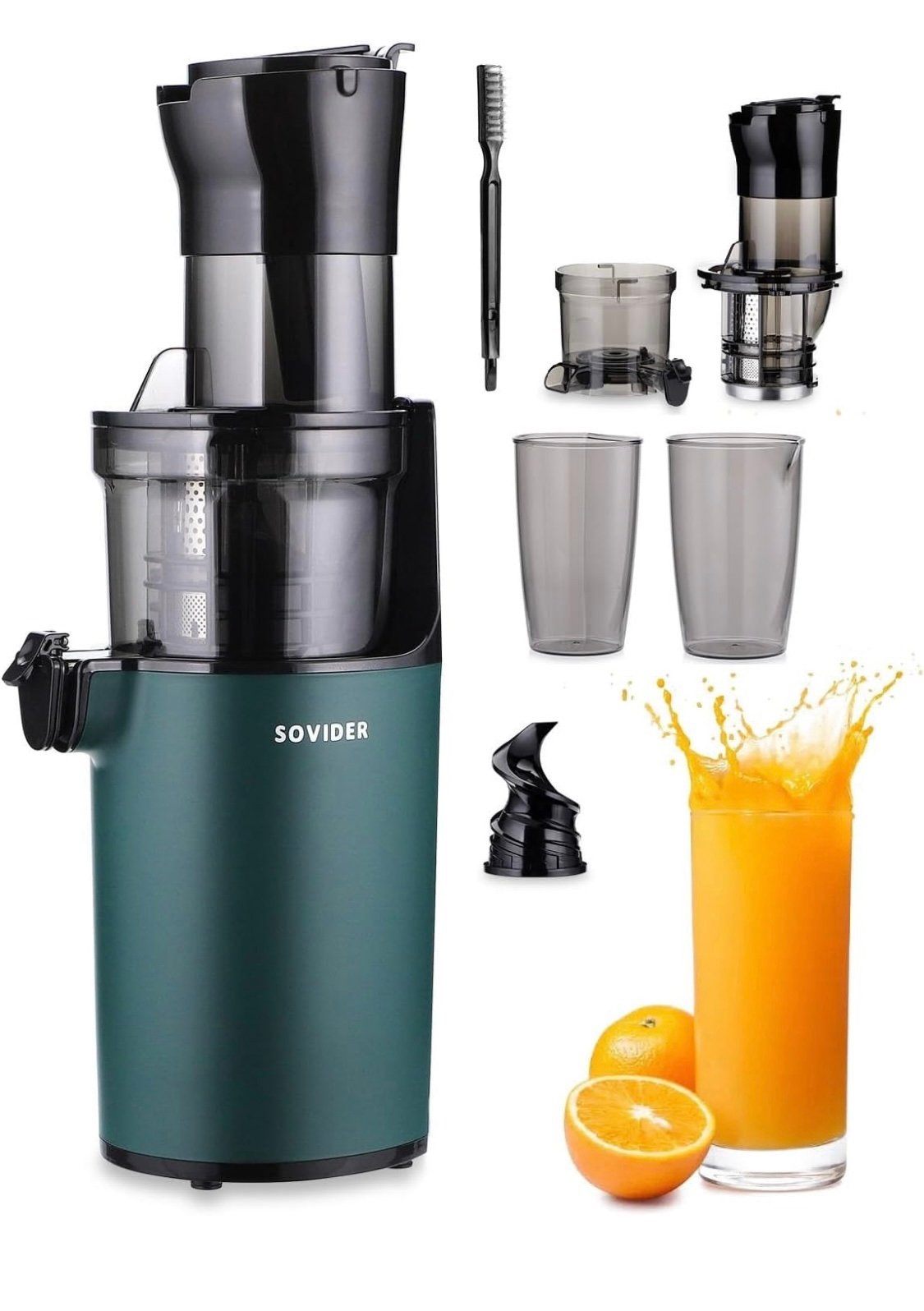 Compact Slow Masticating Juicer - Orange Juicer Machines Up to 92% Juice Yield 3