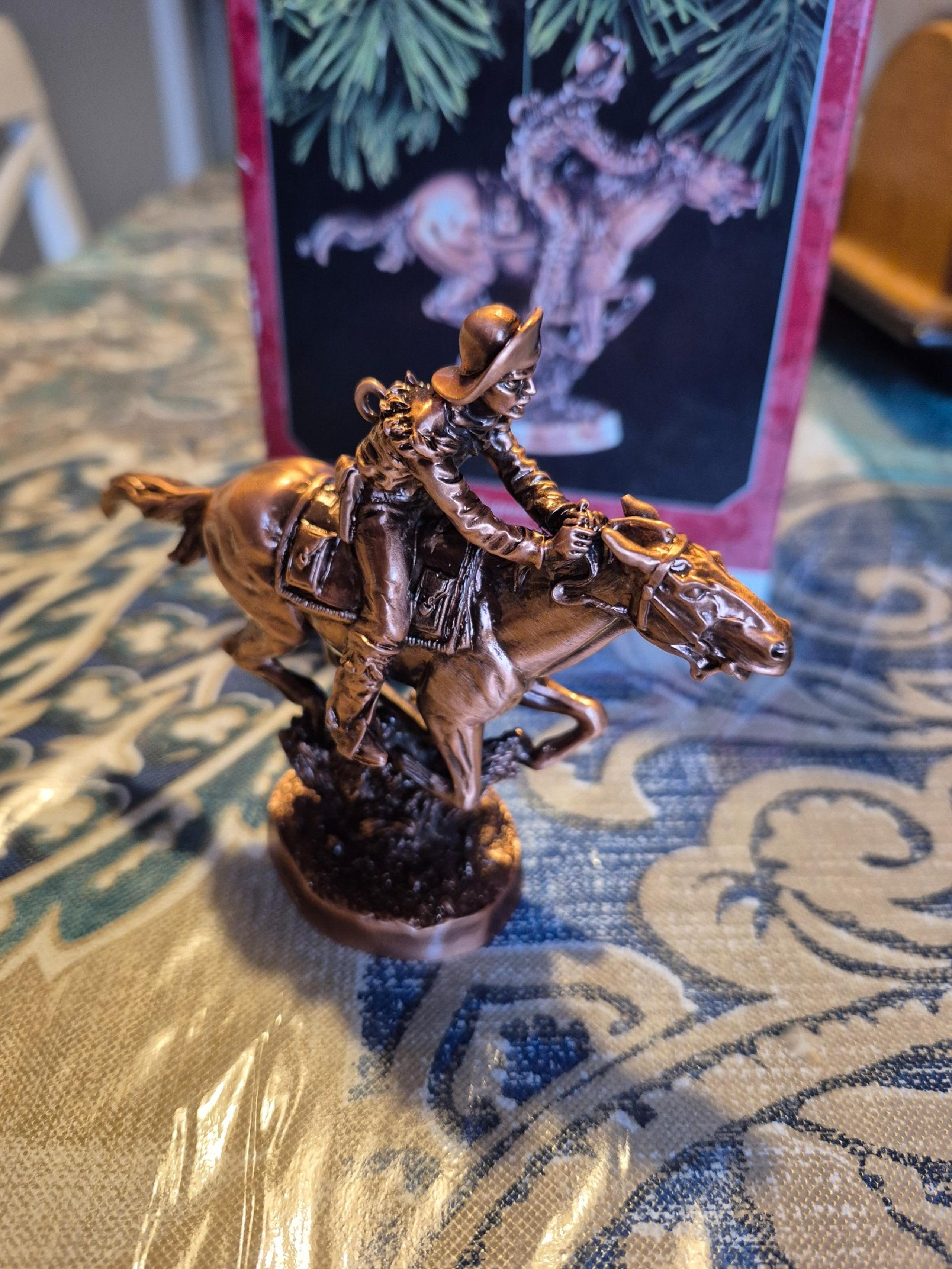 Vintage Pony Express Rider Ornament The Old West {) - Hallmark