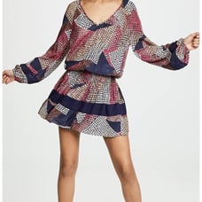 Ramy Brook Women's Michaela Printed Long Sleeve Dress Size Small