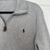 polo ralph lauren gray quarter zip pullover sweater size large