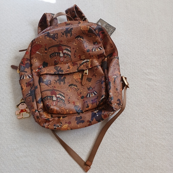 Piero Guidi magic circus women vintage cinnamon backpack rare unique