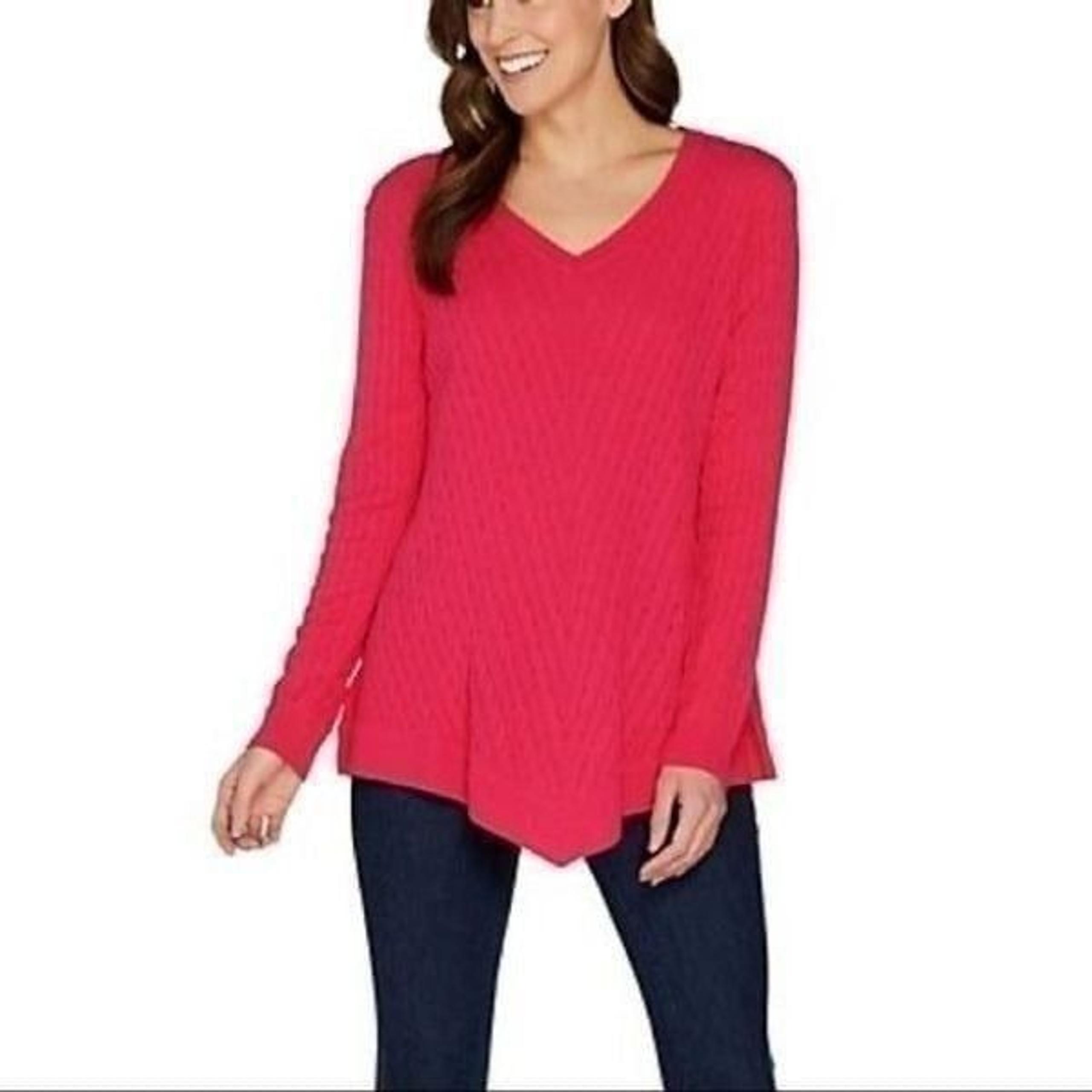 Attitudes by Renee Cable Knit Sweater