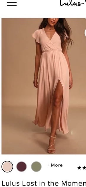 Lulu’s Blush Pink Bridesmaid Dress