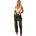 PrettyLittleThing Chocolate Faux Leather Wide Leg Four Pockets Pants Sz 8