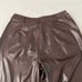 PrettyLittleThing Chocolate Faux Leather Wide Leg Four Pockets Pants Sz 8