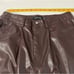 PrettyLittleThing Chocolate Faux Leather Wide Leg Four Pockets Pants Sz 8