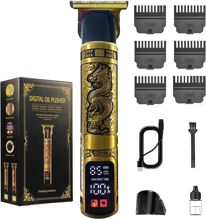 Professional Hair Trimmer for Men, Zero Gapped Cordless T-Blade Hair Clippers