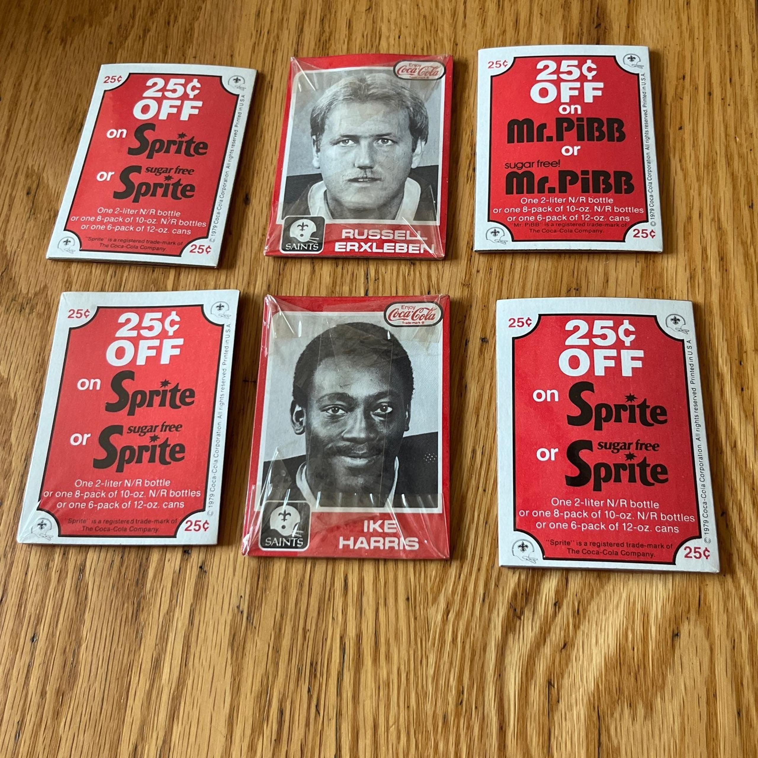 6 1979 Saints Coca Cola Cards