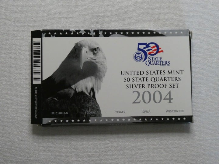 2004 U.S Mint Silver Proof State Quarters Set with COA