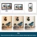 Set of 2 Swivel Accent Chair Modern Leathaire Armchairs w/ Beech Wood Legs Blue