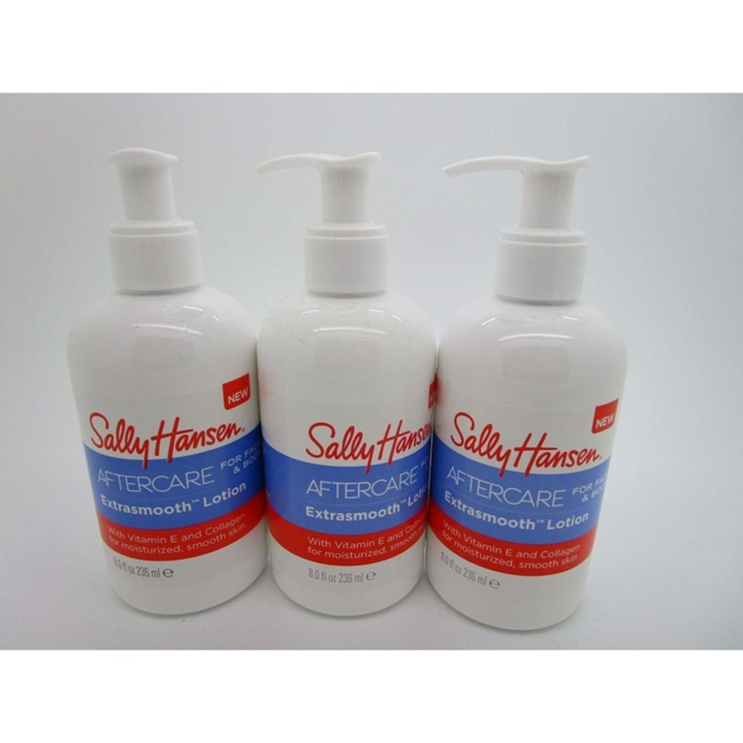 SALLY HANSEN Extra Smooth Lotion AFTERCARE for Face & Body 8.0 oz - Lot of 3