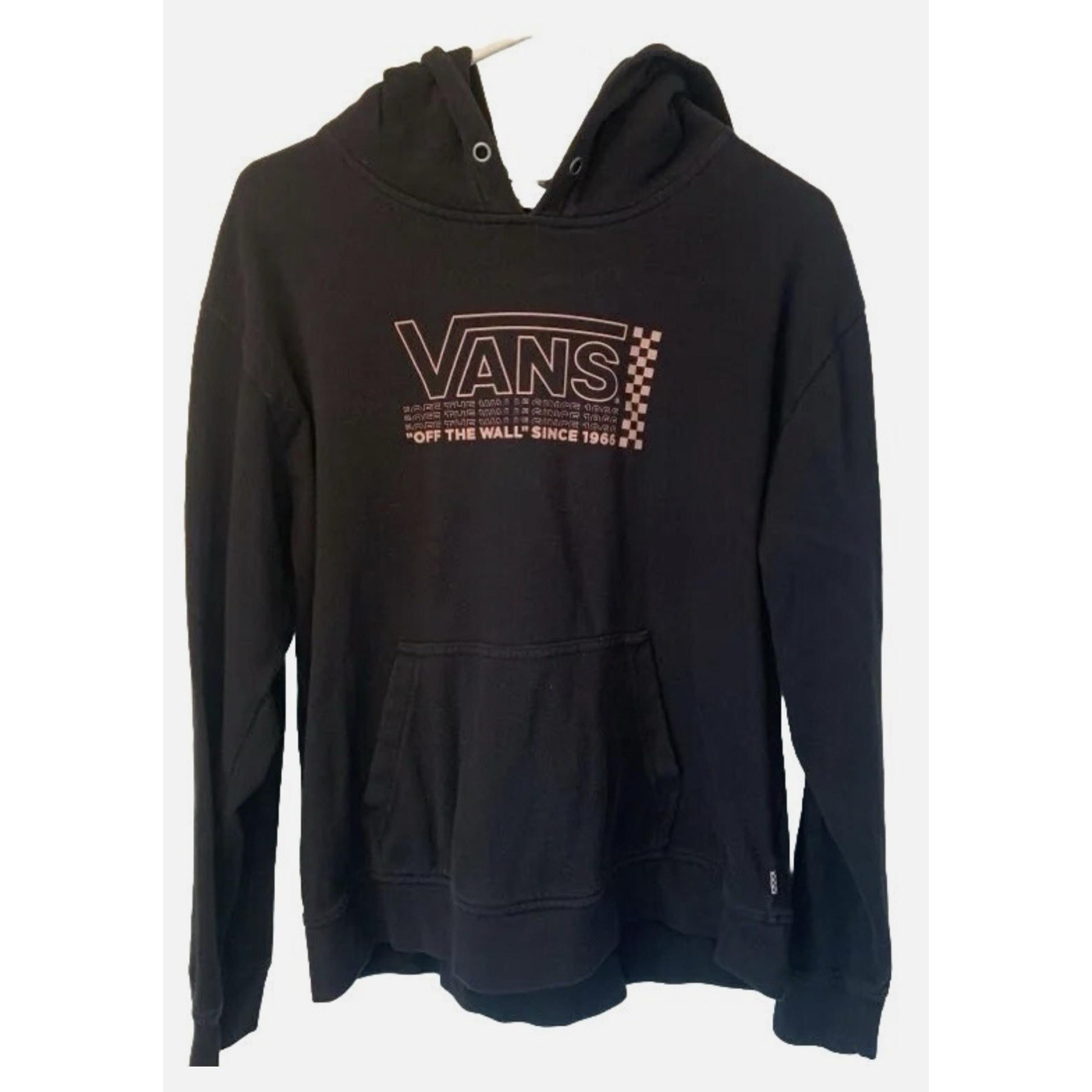 VANS Men L Gray Long Sleeve Hoodie Shirt EUC Graphic