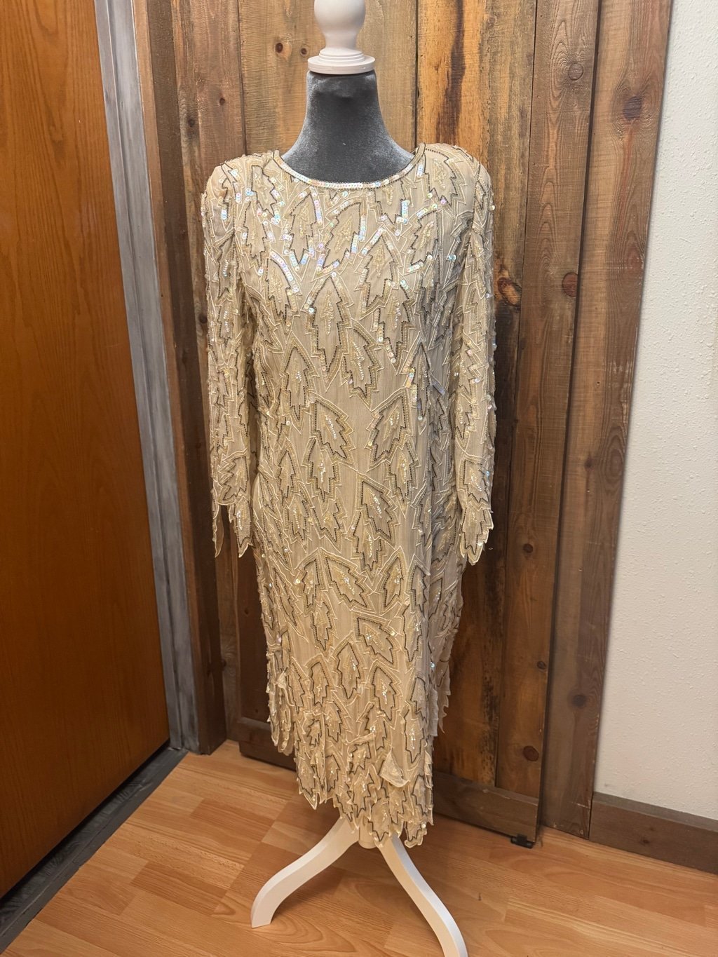 Vintage 1980’s beaded silk dress in Small
