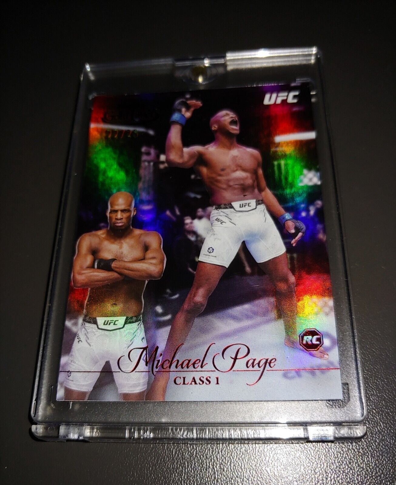 Topps UFC Gold Label Class 1 Michael Venom Page MVP RED RC (22/25) #65 Rookie
