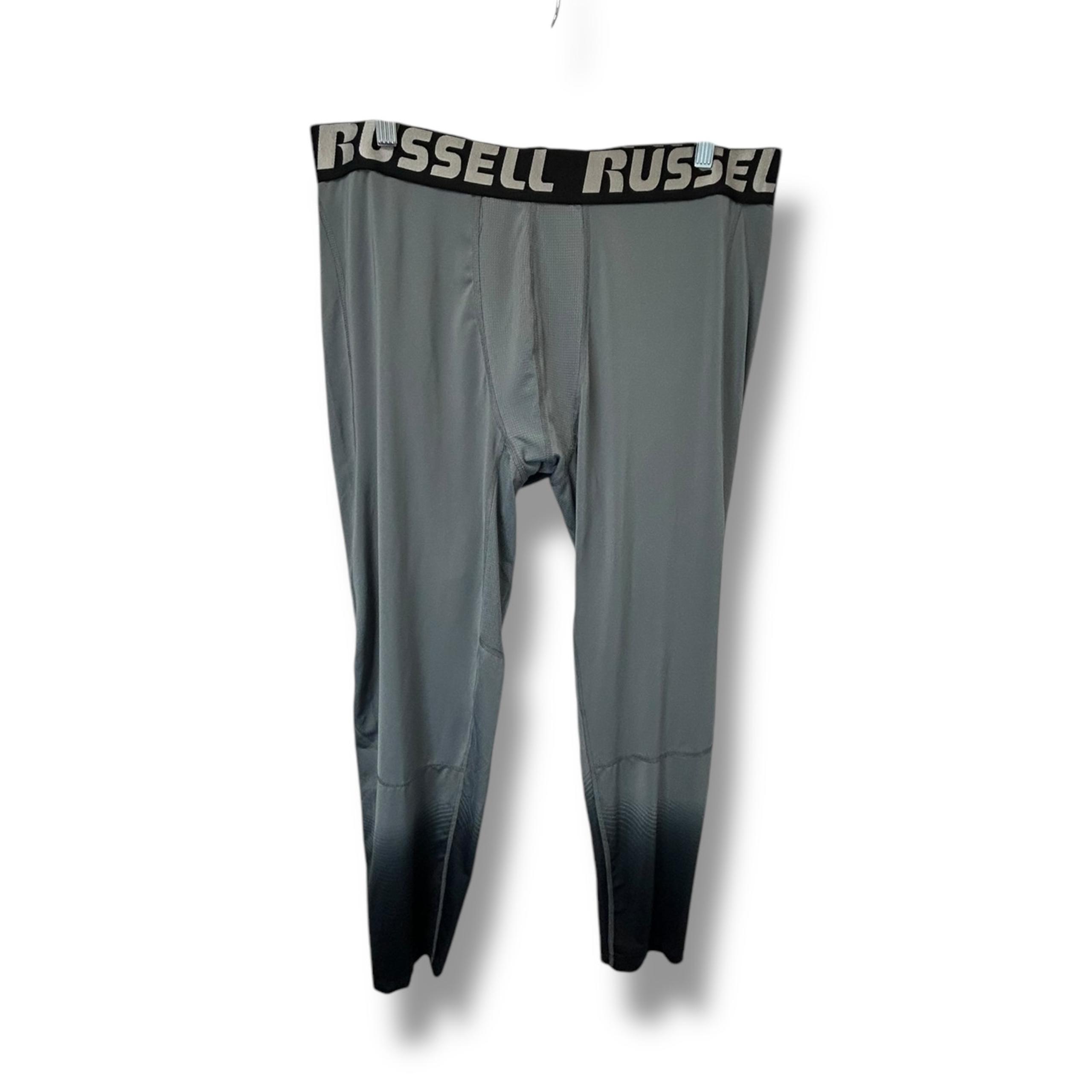 Russell Men’s Active Performance Base-layer Thermal Pants, Gray, size 2XL