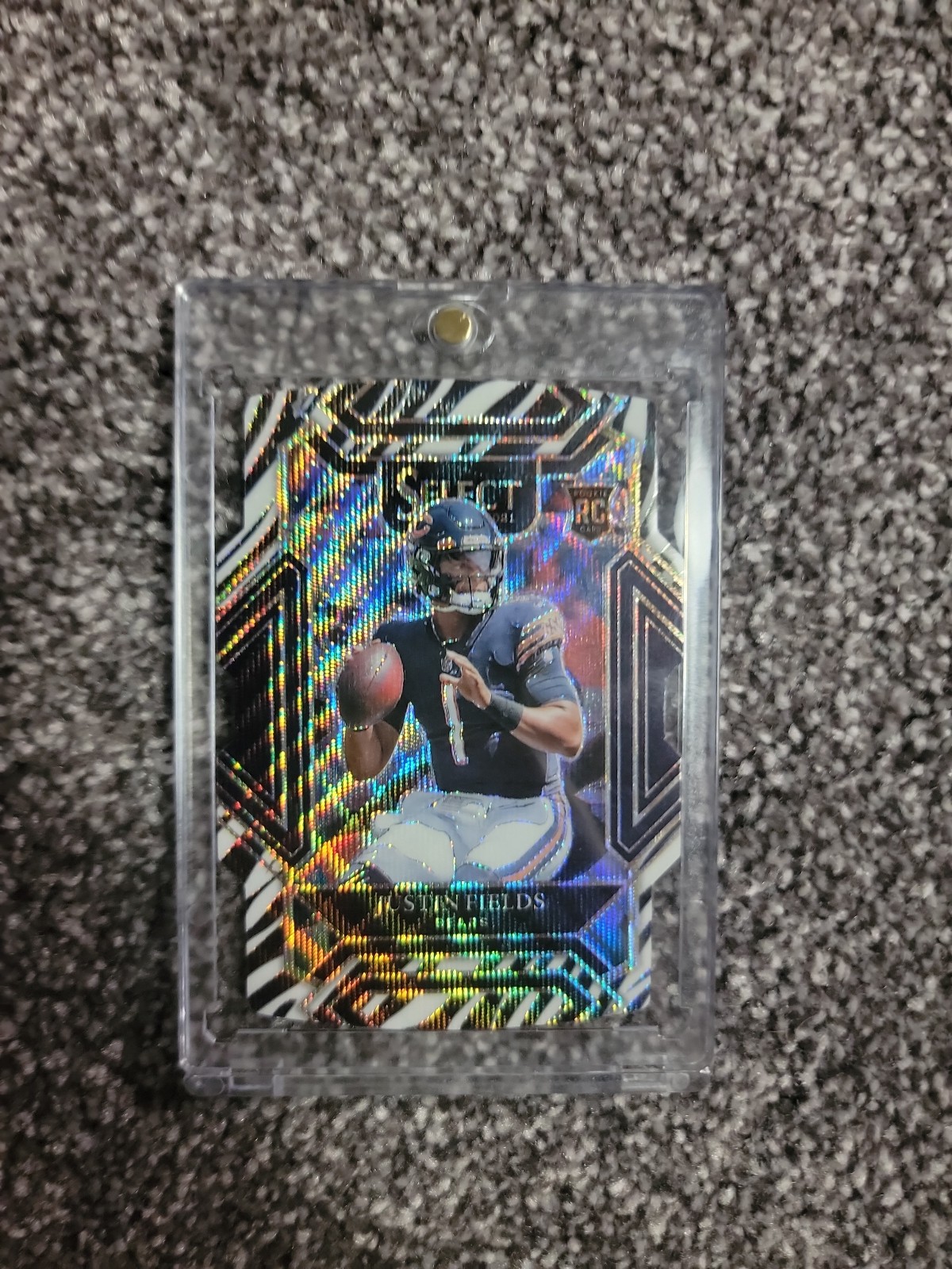 2021 select justin fields rookie zebra #250