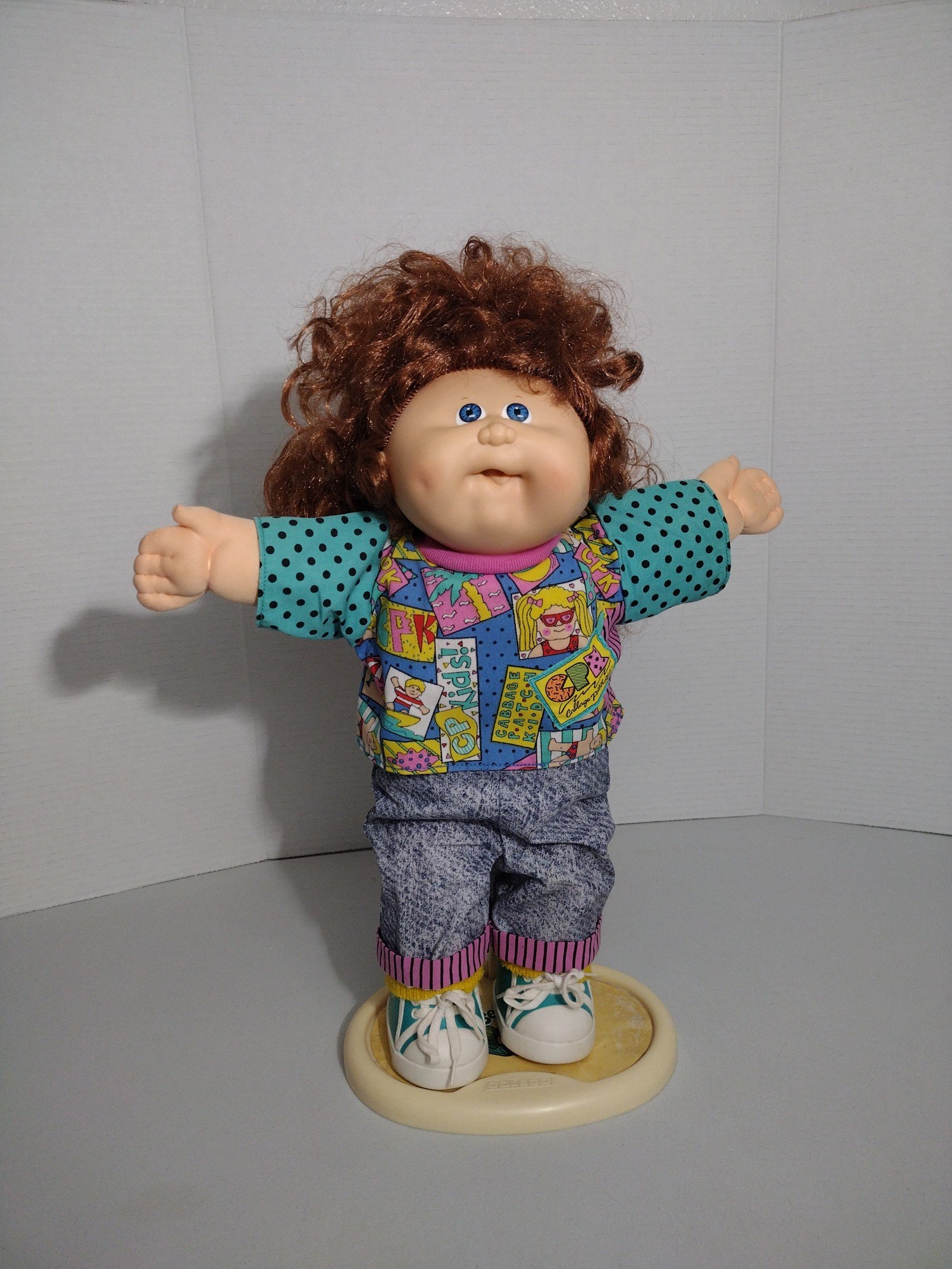 Cabbage Patch Kids HTF Beautiful Girl/ Hard to find Outfit Teal Sneakers