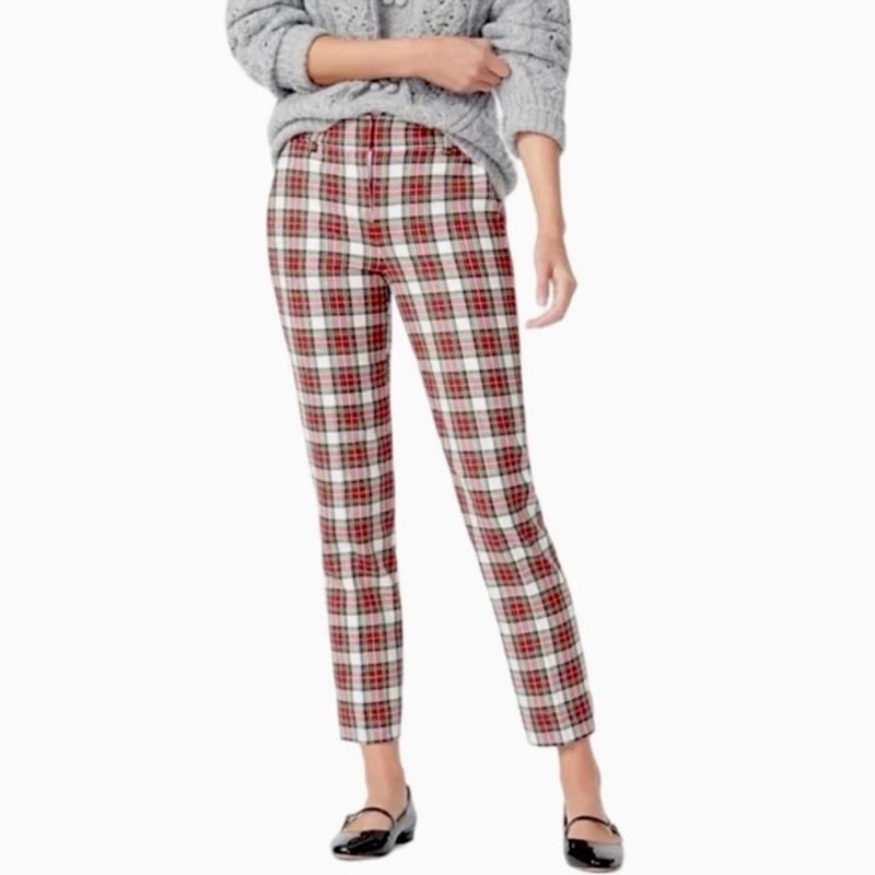 J. Crew Cameron Slim Crap Pants Snow Stewart Bi- stretch