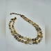 60's Designer Signed Vendome AB Crystal Necklace Faux Pearl Gold Tone Adjustable