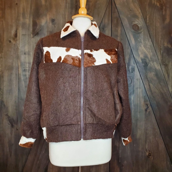 DOLORES TEXAS Bomber Jacket Mohair Wool