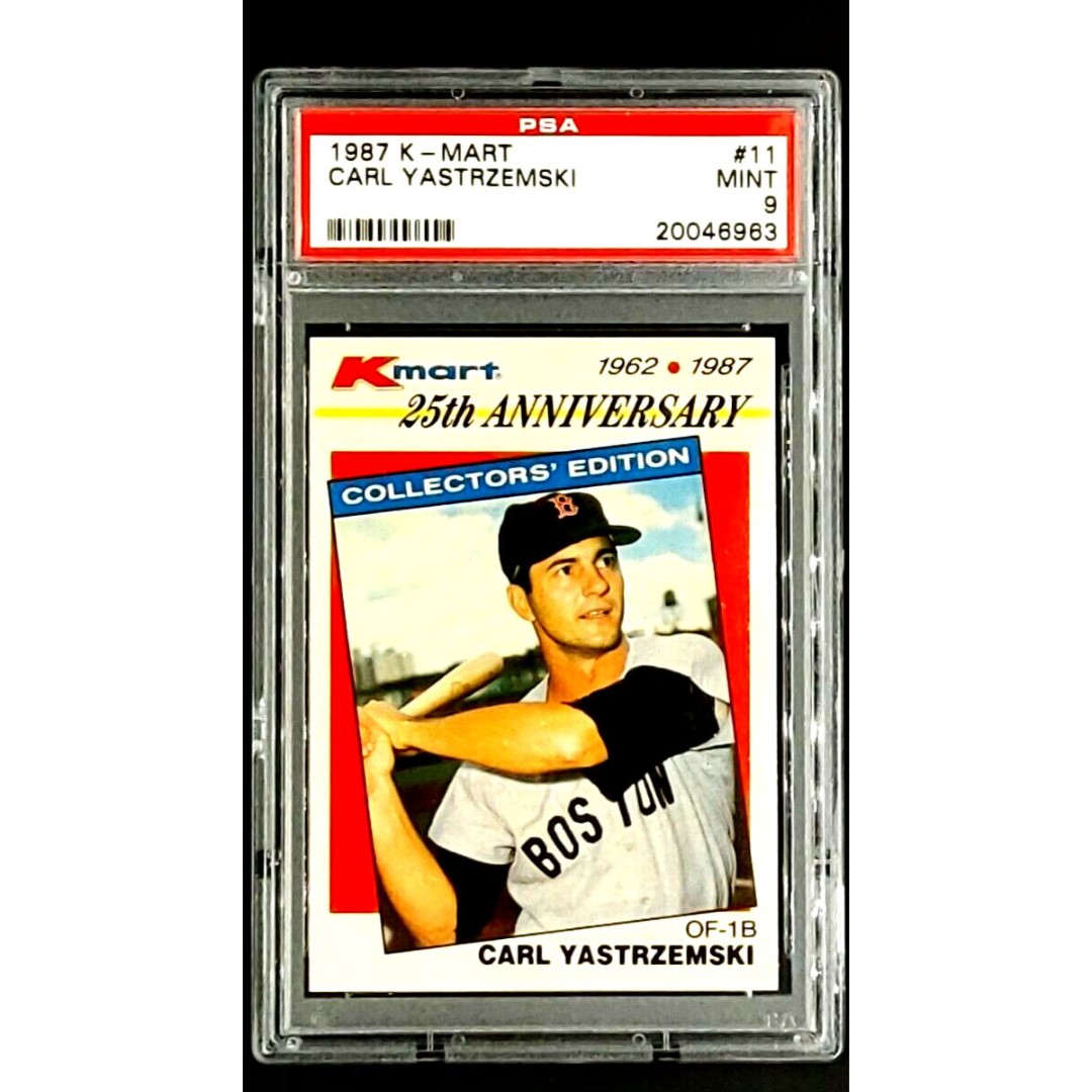 1987 K-Mart #11 Carl Yastrzemski Boston Red Sox HOF PSA 9 Only 24 Graded Higher