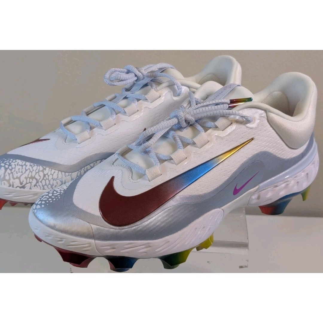 NEW Nike Alpha Huarache Elite 4 Low MCS Mens Baseball Cleats White FQ7724-106 13