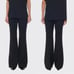 TIBI Tailored High Waisted Black Slit Hem Flare Pants. Sz 2 Modern Office Siren