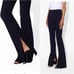 TIBI Tailored High Waisted Black Slit Hem Flare Pants. Sz 2 Modern Office Siren