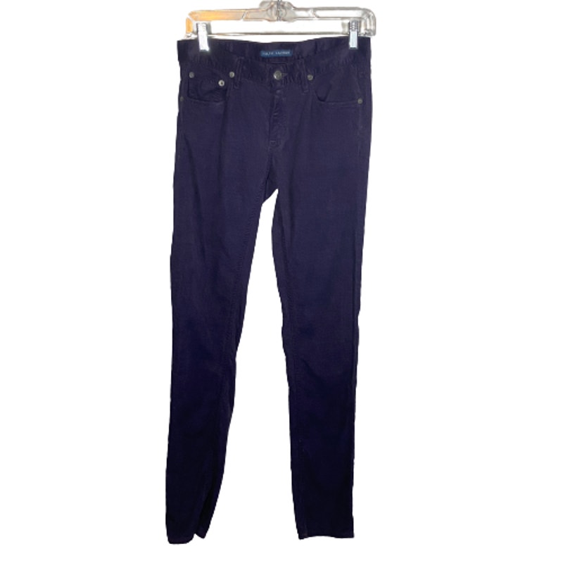 Ralph Lauren Blue Label Purple Mid-Rise Skinny Pants Jeans Pockets Sz 2