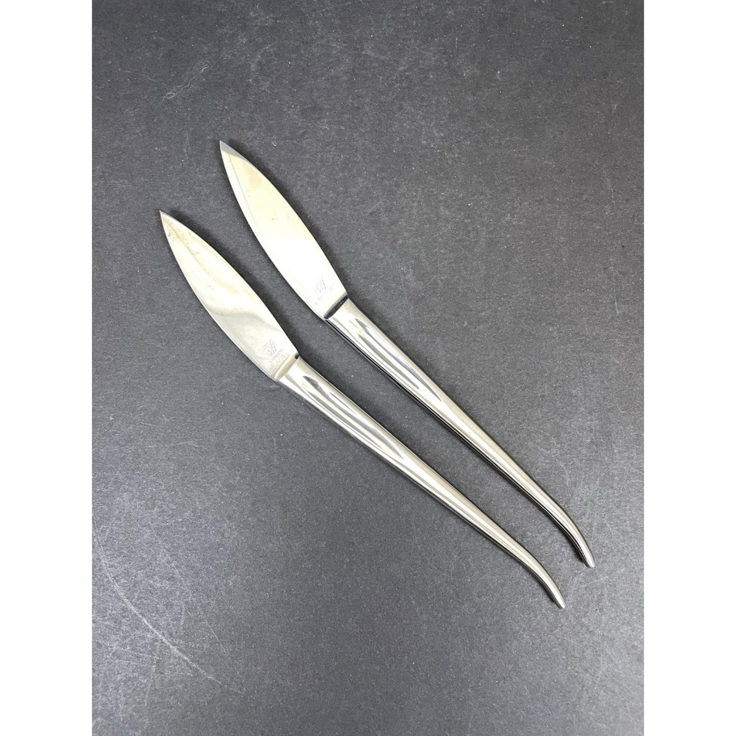 Set of 2 Vintage Modernist Midcentury Italian Knives Marked TW or WT