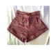 Sandra Weil Pink Red High Waisted Linen Tie Italo Shorts, Size 6