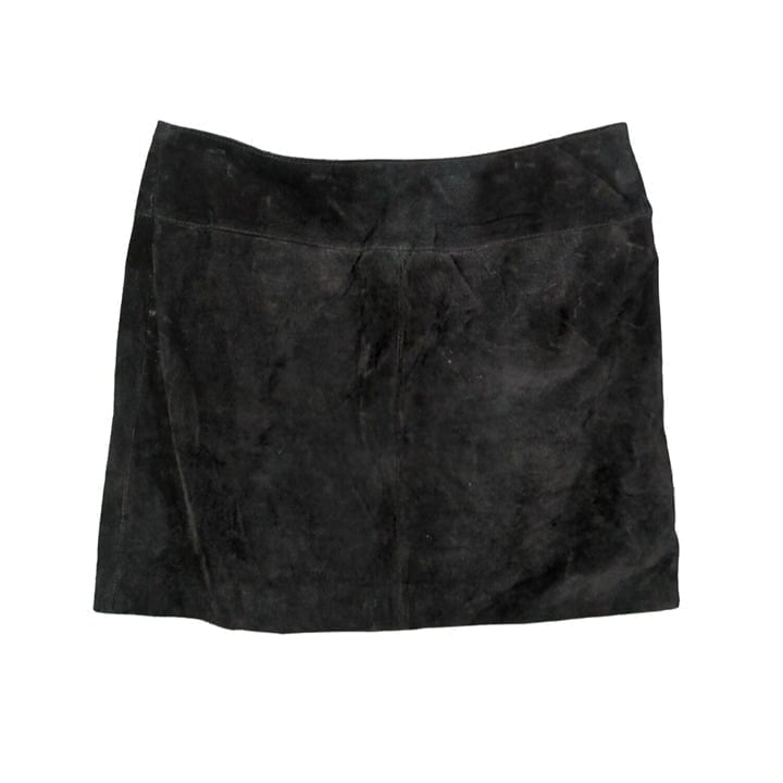 VINTAGE DECODED Leather Mini Skirt Womens Size M Pockets Goth Baddie Witch Sexy